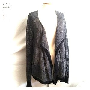 DKNY Open Knit Grey Cardigan